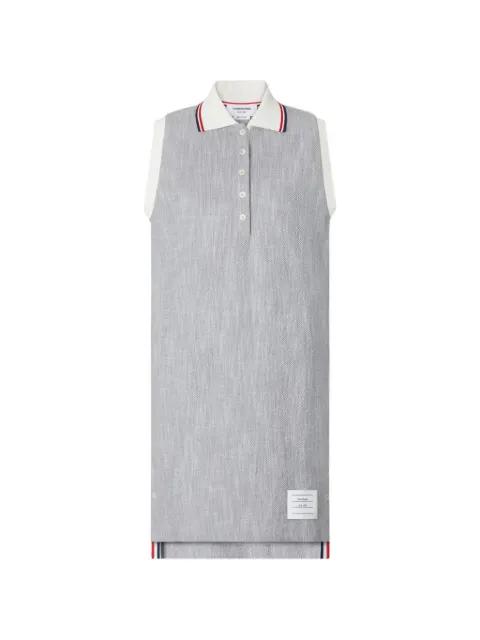 sleeveless tweed polo dress by THOM BROWNE