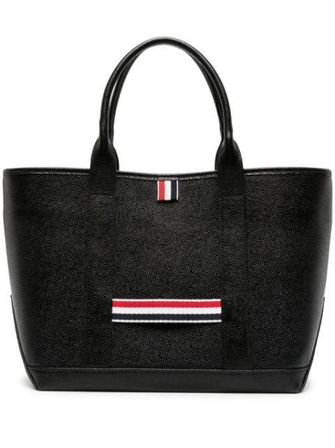 small Tool leather tote bag by THOM BROWNE