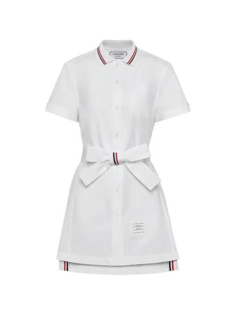 solid poplin bow shirtdress by THOM BROWNE