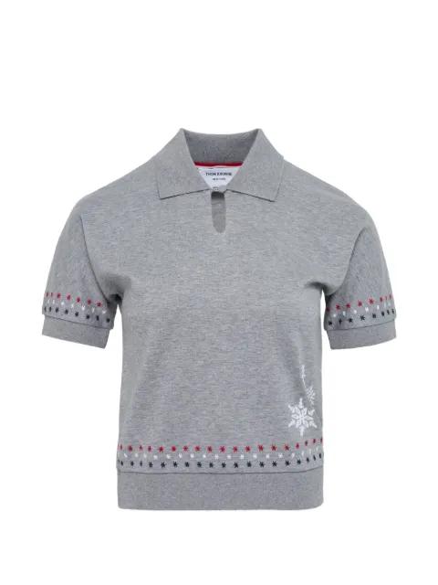 star-motif polo top by THOM BROWNE