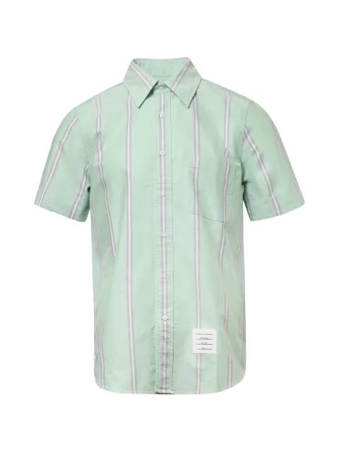 straight fit striped shirt by THOM BROWNE