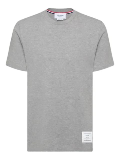 stripe-detail T-shirt by THOM BROWNE