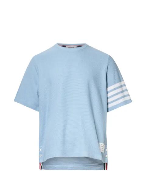 stripe-detail T-shirt by THOM BROWNE