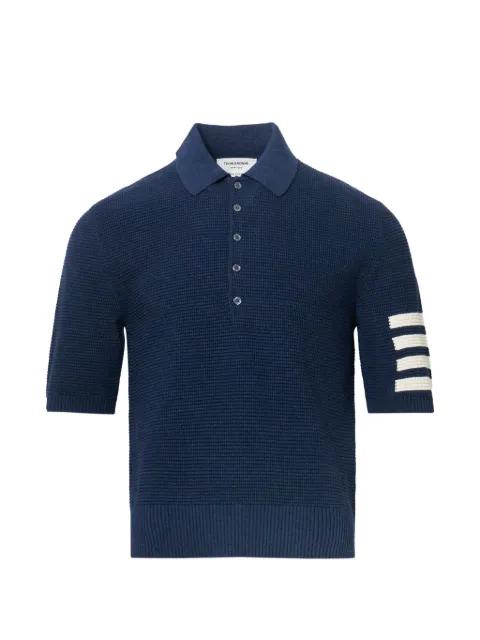stripe-detail polo shirt by THOM BROWNE