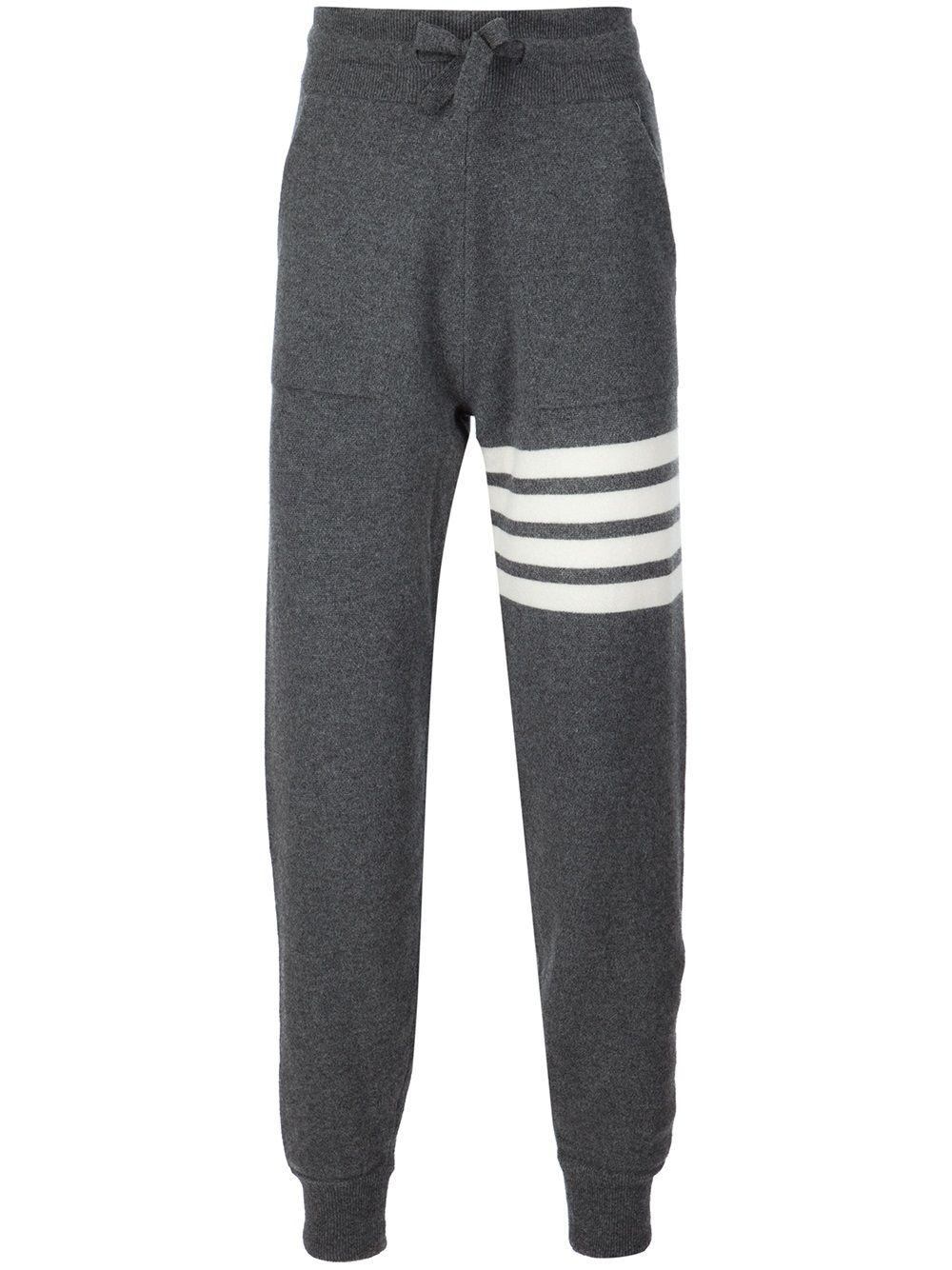 stripe detail sweatpants by THOM BROWNE