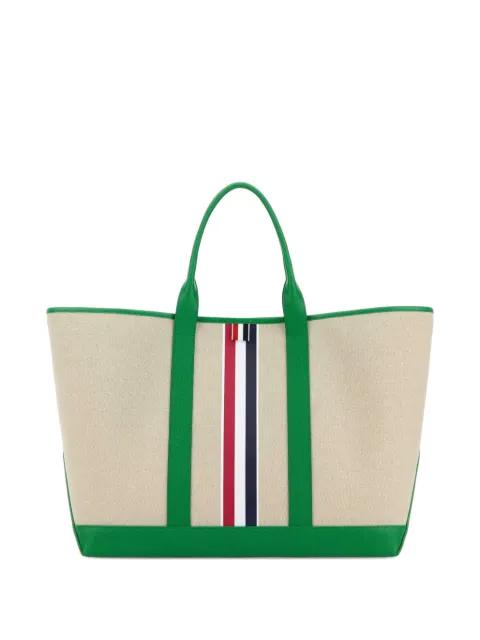 stripe-detail tote bag by THOM BROWNE