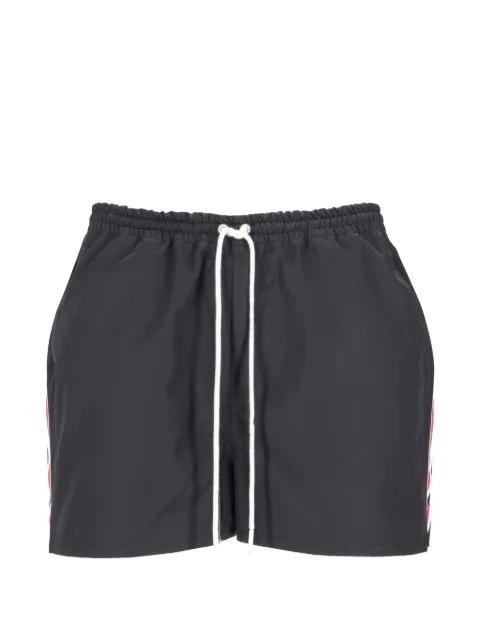 stripe drawstring shorts by THOM BROWNE