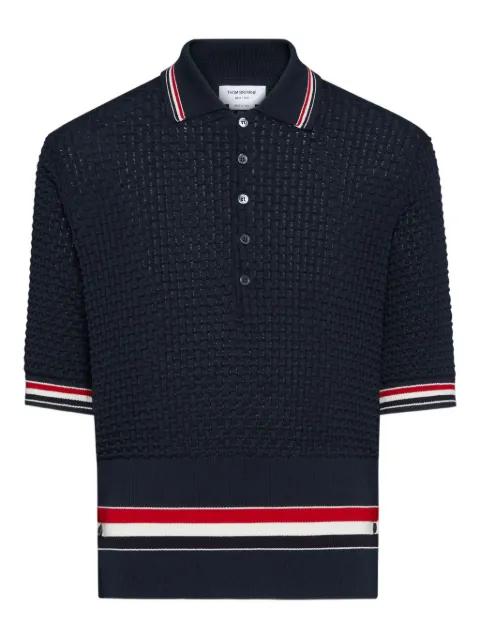stripe polo shirt by THOM BROWNE