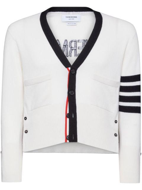 striped cardigan by THOM BROWNE