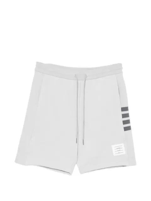 striped cotton shorts by THOM BROWNE