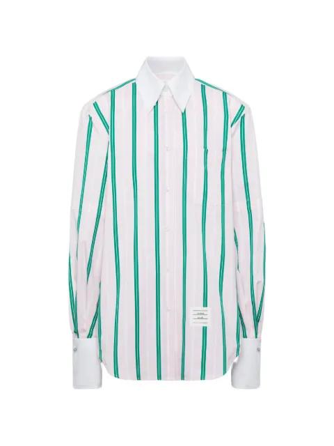 striped oversized shirt by THOM BROWNE