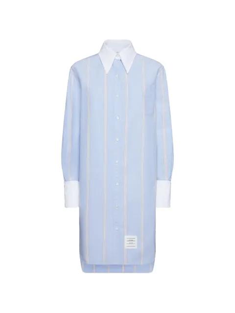 striped-pattern shirt dress by THOM BROWNE