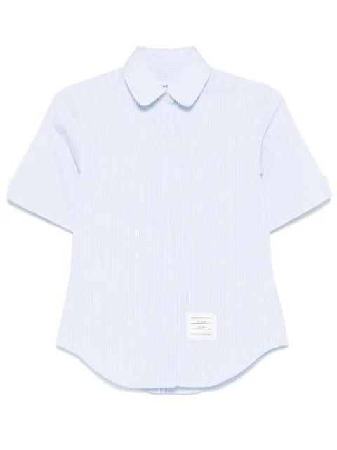 striped poplin shirt by THOM BROWNE