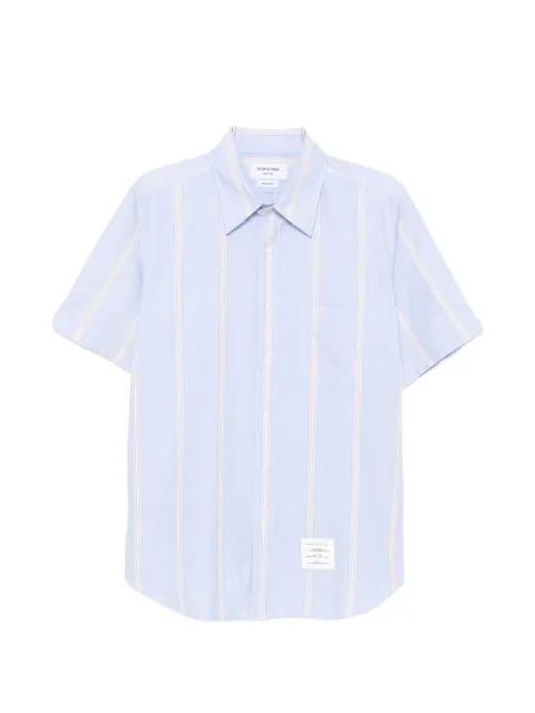 striped short-sleeve shirt by THOM BROWNE