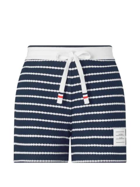 striped shorts by THOM BROWNE