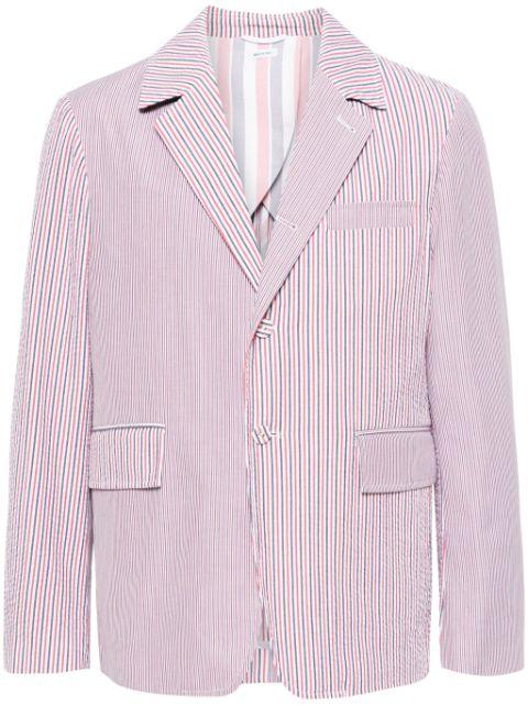 striped single-breasted blazer by THOM BROWNE