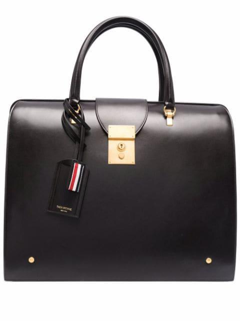 structured box bag by THOM BROWNE