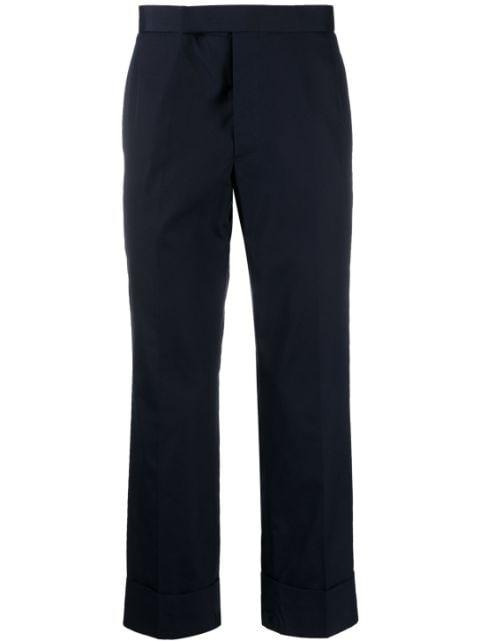 tailored cropped trousers by THOM BROWNE