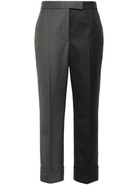 tapered-leg wool trousers by THOM BROWNE