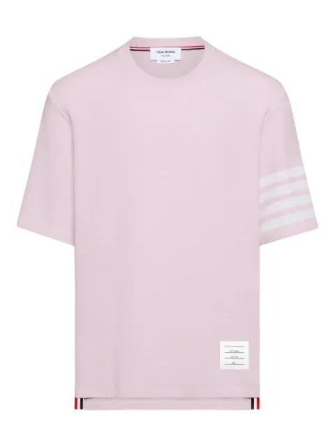 textured piqué 4-Bar tee by THOM BROWNE
