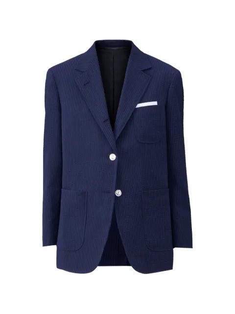 textured single-breasted blazer by THOM BROWNE