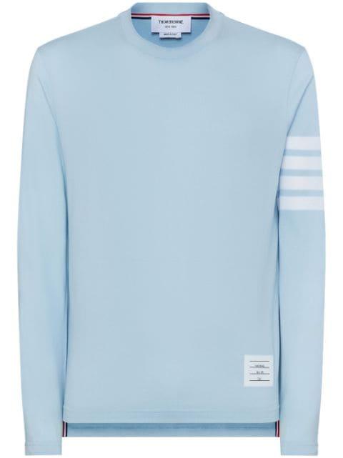 three-stripe long-sleeved T-shirt by THOM BROWNE