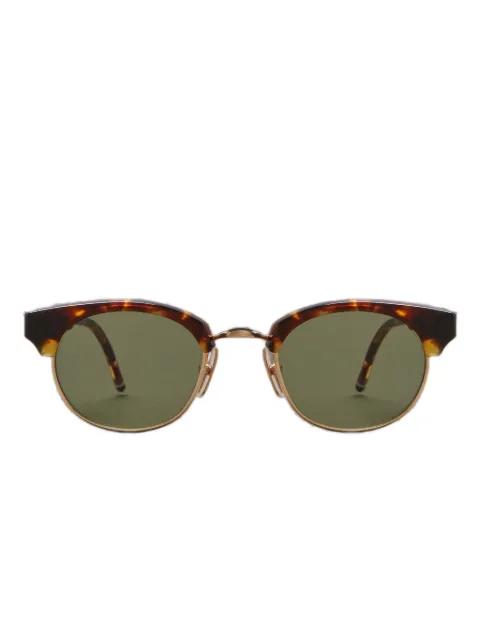 tortoiseshell Clubmaster-frame sunglasses by THOM BROWNE