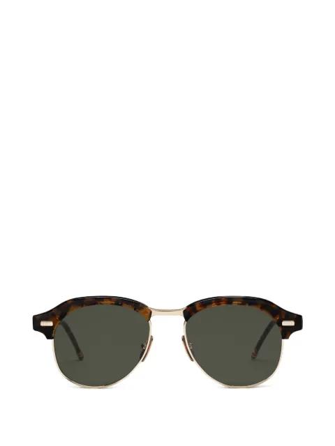 tortoiseshell-effect pilot sunglasses by THOM BROWNE