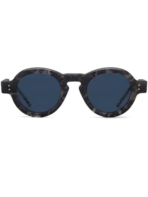 tortoiseshell round-frame sunglasses by THOM BROWNE