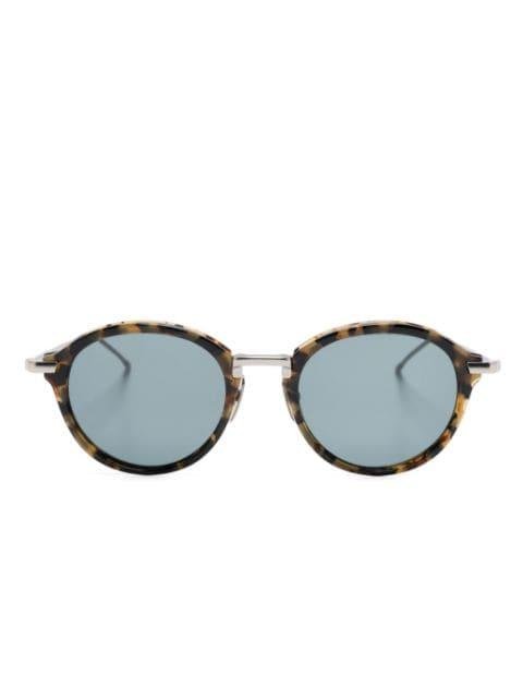tortoiseshell round-frame sunglasses by THOM BROWNE
