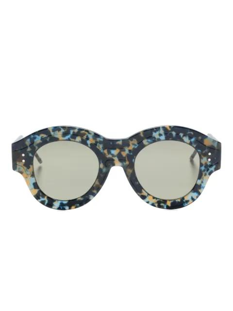 tortoiseshell round sunglasses by THOM BROWNE