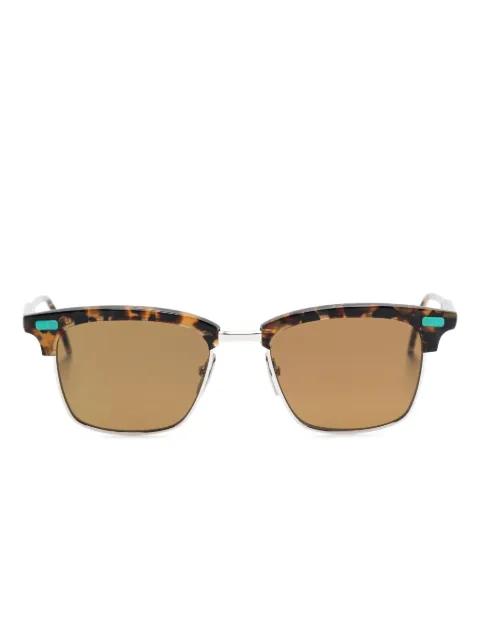 tortoiseshell square-frame sunglasses by THOM BROWNE
