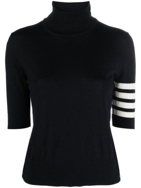 turtleneck fine-knit jumper by THOM BROWNE