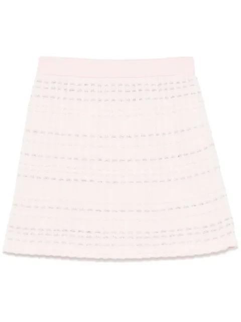 tweed jacquard mini skirt by THOM BROWNE