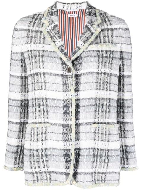 tweed single-breasted jacket by THOM BROWNE