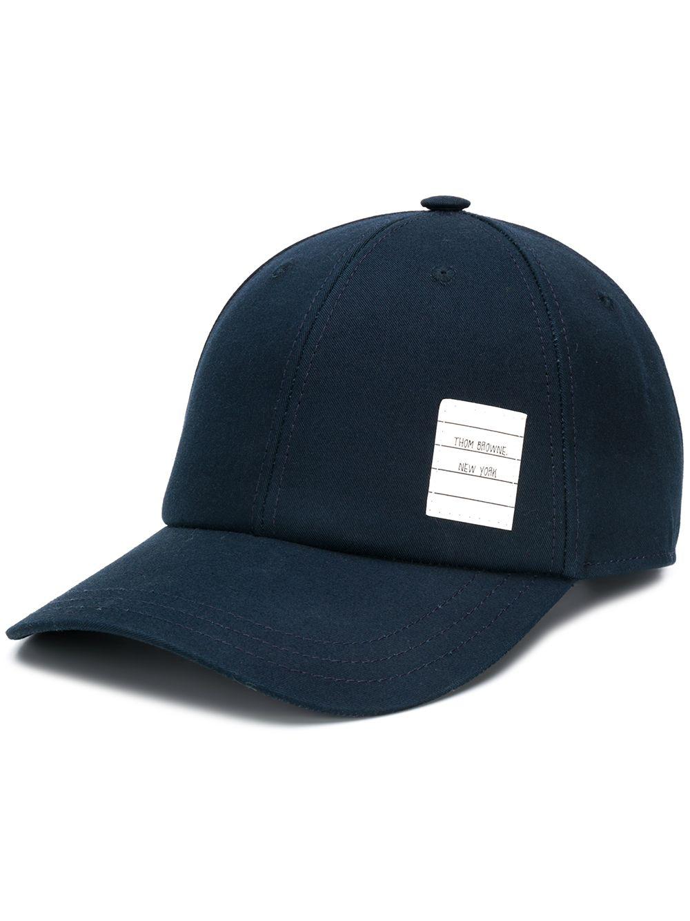 twill classic 6-panel baseball cap by THOM BROWNE