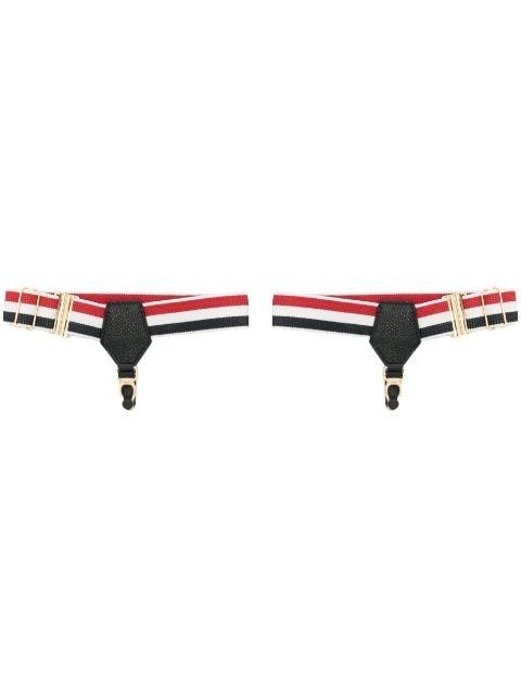 twill sock garter by THOM BROWNE