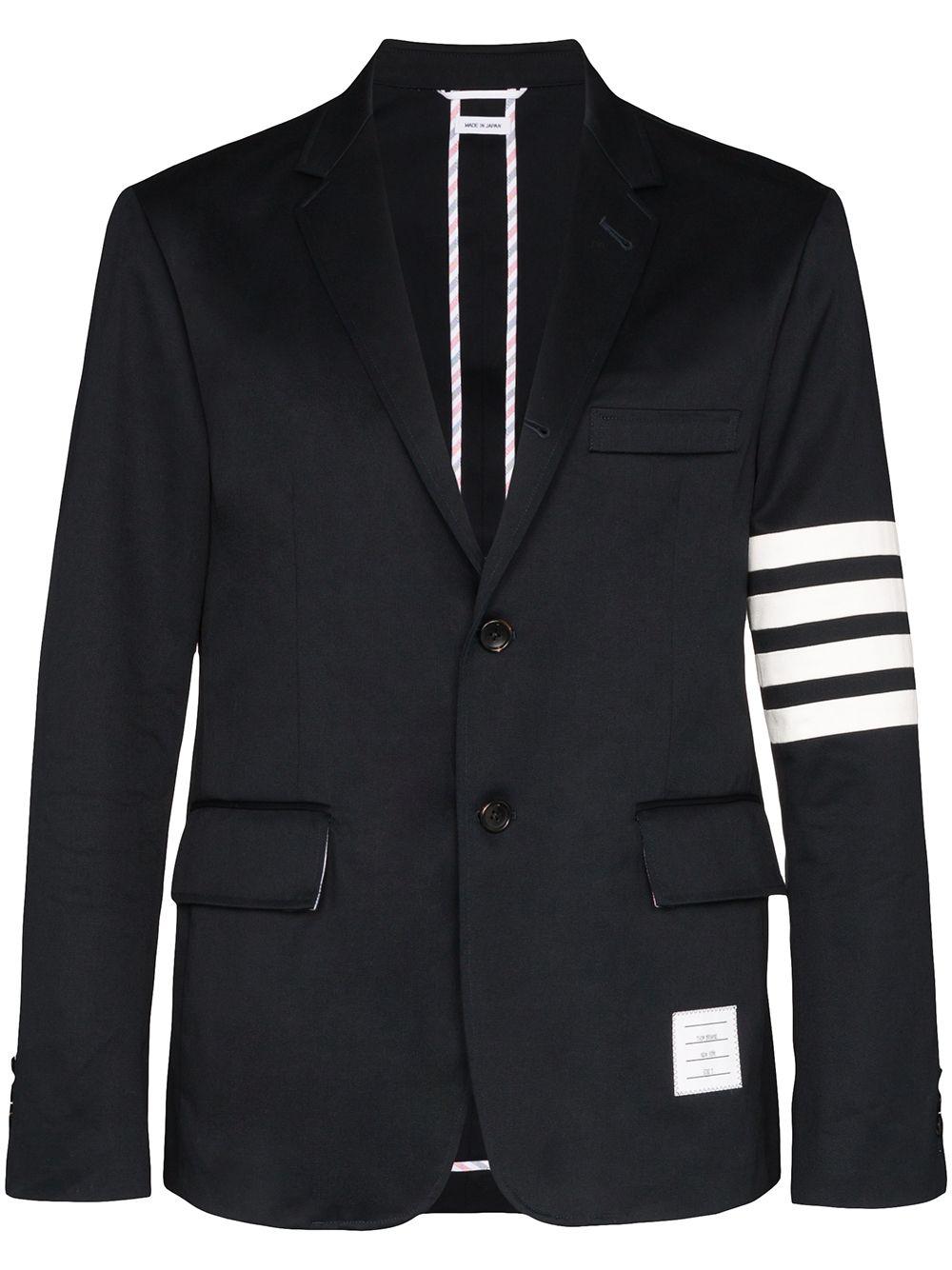 unconstructed 4-Bar single-breasted blazer by THOM BROWNE