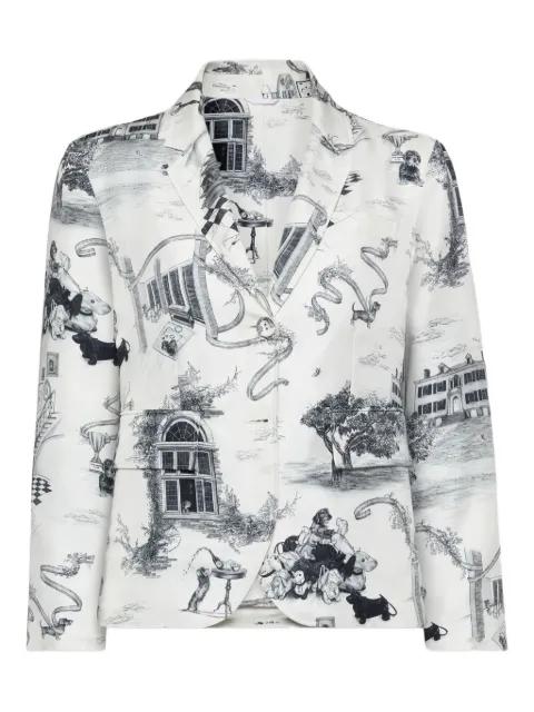 unconstructed silk twill Hector toile sportcoat by THOM BROWNE