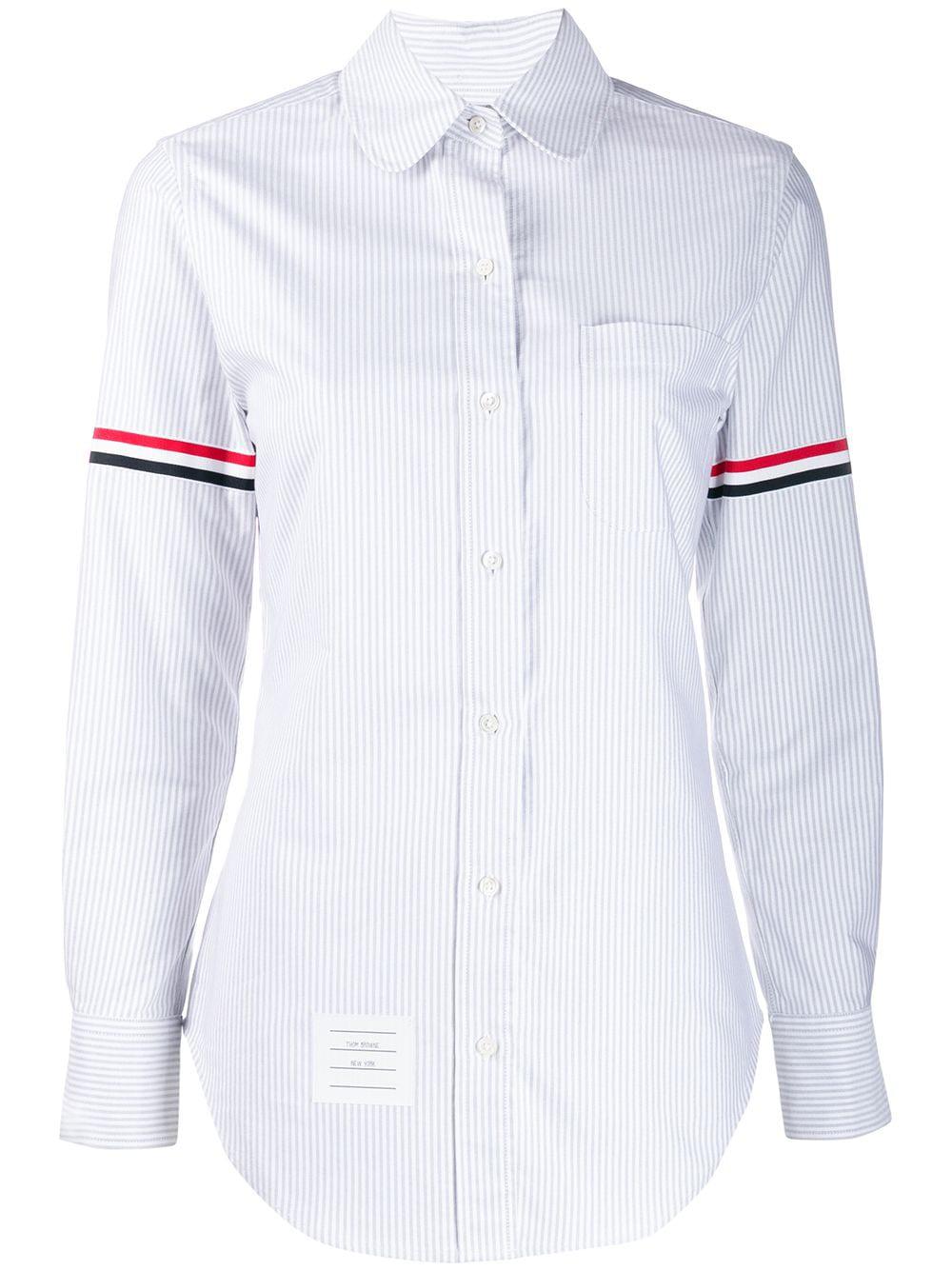 universal stripe armband Oxford shirt by THOM BROWNE