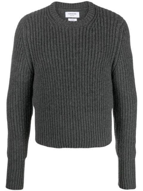 waffle-knit cashmere sweater by THOM BROWNE