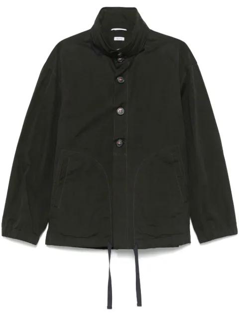 waxed hoodied jacket by THOM BROWNE