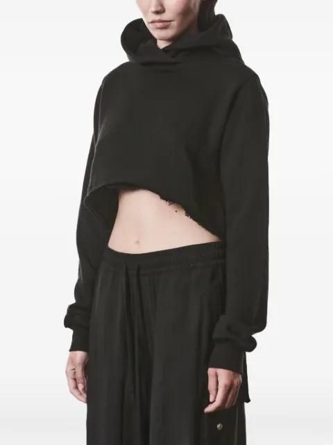 cropped cotton hoodie by THOM KROM