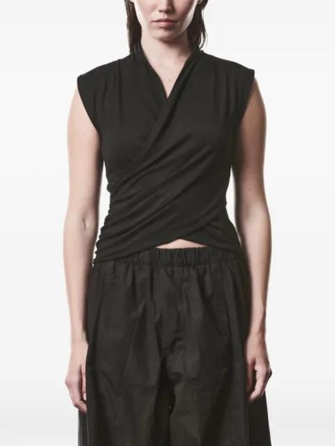 crossover sleeveless t-shirt by THOM KROM