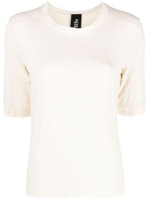 decorative-stitching T-shirt by THOM KROM