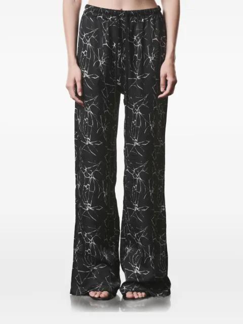marble print trousers by THOM KROM