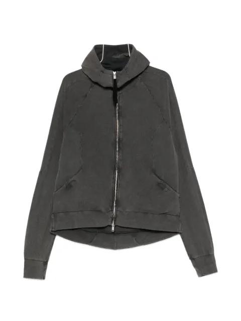 panelled zip-up hoodie by THOM KROM