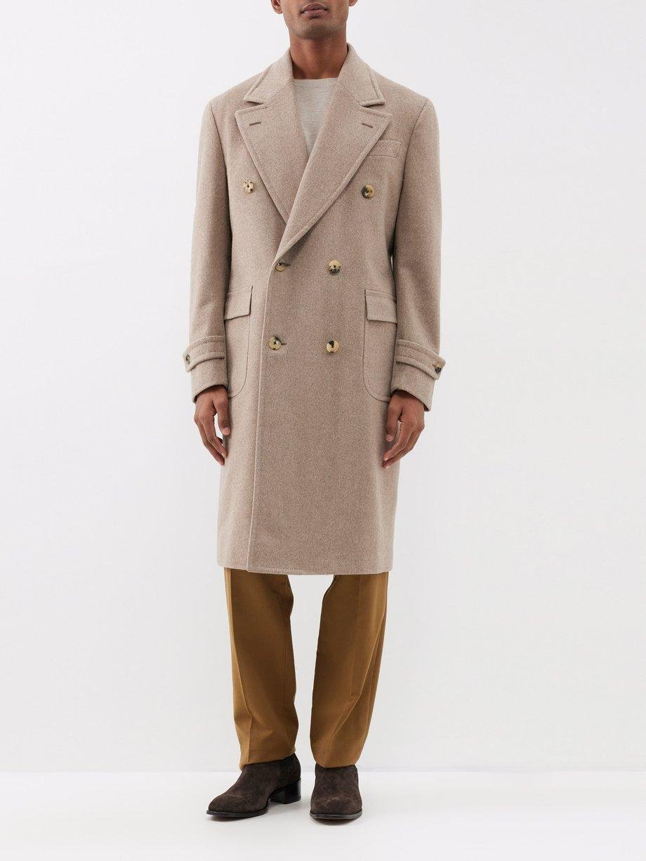 Double-breasted cashmere overcoat by THOM SWEENEY