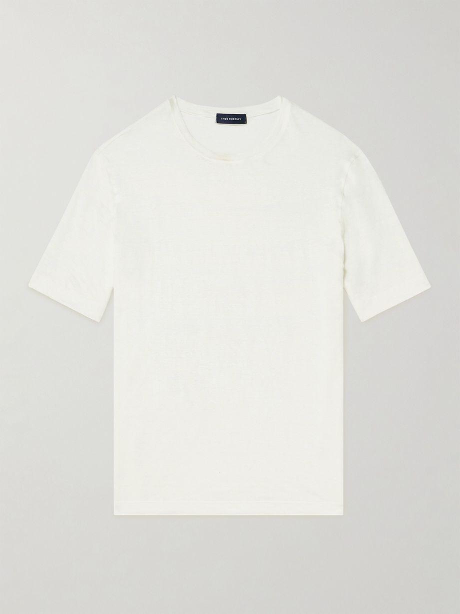 Stretch-Linen T-Shirt by THOM SWEENEY