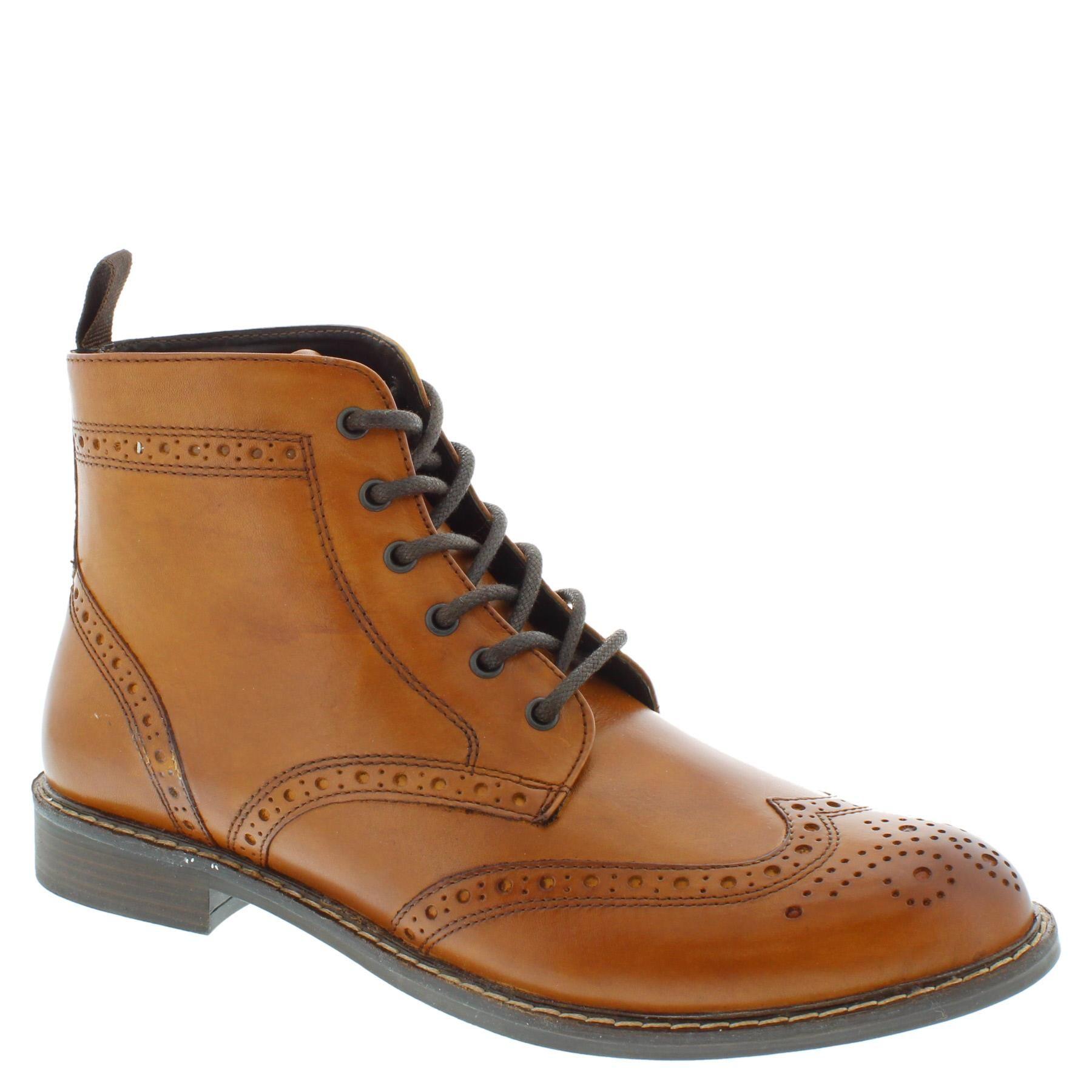 Brogue Lace Up Leather Boots by THOMAS CRICK